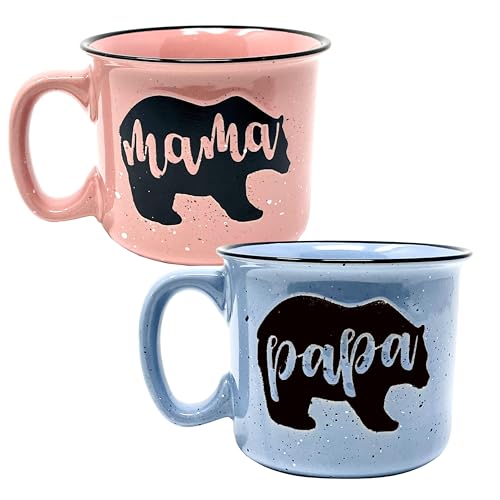 Set de 2 Mugs Mama y Papa Bear 14 oz miniatura 1