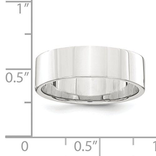 6mm Flat Sterling Silver Wedding Band Ring4