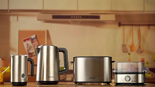 Linsar - Eierkocher 6 Eier - wählbarer Härtegrad - Aus rostfreiem Edelstahl - inklusive Messbecher...