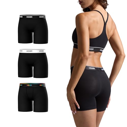 Image of Woxer Boxer Shorts for Women - 5 inch Baller Boy Shorts Underwear, Soft Modal, Chafe Free - Breathable & Moisture-Wicking