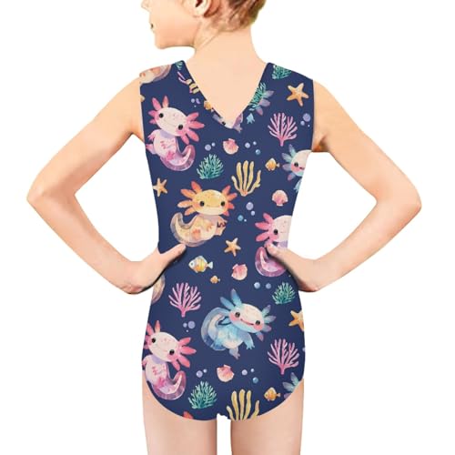 Image of INSTANTARTS Gymnastics Leotards Girl Dinosaur Dancewear Activewear Quick Dry