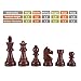 AMEROUS Wooden Chess Pieces - 3.75inch King, Extra Heavy Weighted Tournament Chessmen with 2 Extra Queens - Storage Bag for Chess Board Game or Replacement of Missing Pieces