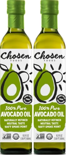 Image of Chosen Foods Refined Avocado Oil for Cooking, 16.9 Fl Oz (Pack Of 2)