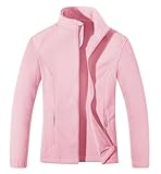 MAGCOMSEN Womens Pink Jackets Lightweight Trendy Zip Up Jacket for Women Athletic Warm Fleece Coat