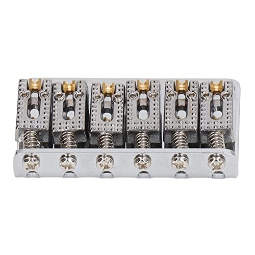 Electric Guitar Bridge, Comfortable 6String Bridge For 6String Replacement Silver #TOP4