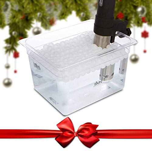 Sous Vide Container 12 Quart For Anova, Nomiku, Sansaire, PolyScience, Immersion Circulator And Sous Vide Controller Works With All Sous Vide Rack Clear Strong Polycarbonate High Temperature Tolerance