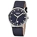 Produktbild REGENT Herren-Armbanduhr Titan analog Quarz Lederband blau F-1233