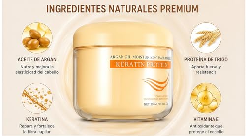 Mascarillas pelo para reparar el cabello dañado y eliminar el encrespamiento 3