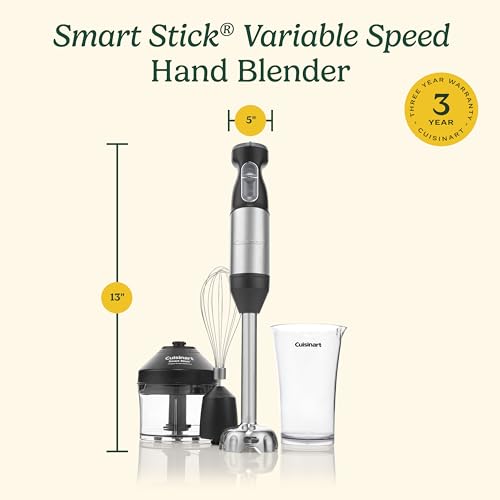 Cuisinart CSB-179 Smart Stick Variable Speed Hand Blender, Stainless Steel image 6