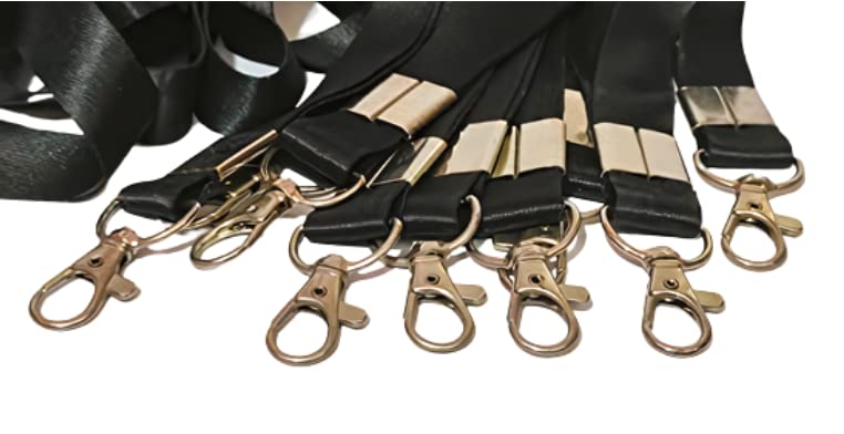ANG P Lanyards with Snap Hooks – 24mm (1-Inch) Wide Heavy-Duty Neck Straps for ID Cards, Name Tags, Badge Holders, Medals, Office, School & College Use (Pack of 5, Color-Black)-image-30