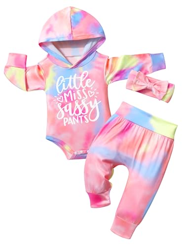 Image of KANGKANG Newborn Baby Girl Long Sleeve Hoodie Pullover Sweatshirt Pants Set Infant Fall Winter Outfits