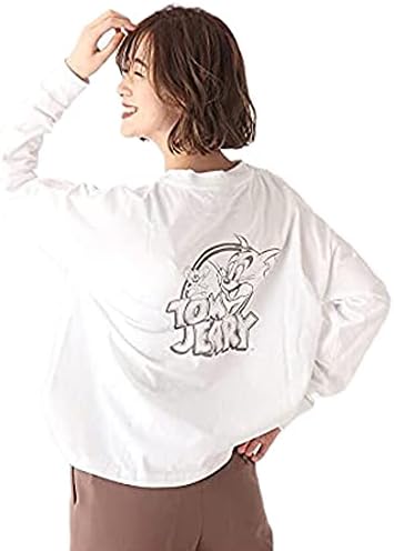 Amazon オペークドットクリップ コラボ トムとジェリー バックプリントロングスリーブtシャツ トムとジェリー 001 99 99 Tシャツ カットソー 通販