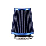 Filtro de aire frío, filtro de aire turbo de alto flujo de cono redondo for automóvil, 76 mm/3 pulgadas, accesorios for automóviles(Blue)