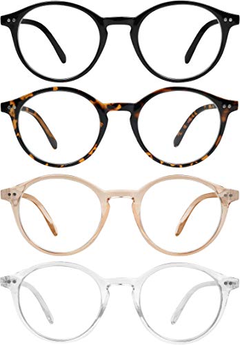 Image of Yogo Vision Blue Light Blocking Glasses Men Women Computer Anti Eyestrain Glasses Round Frame Blue Light Blocker Eyeglasses