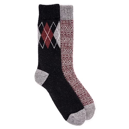 MUK LUKS Men's 2 Pair Pack Wool