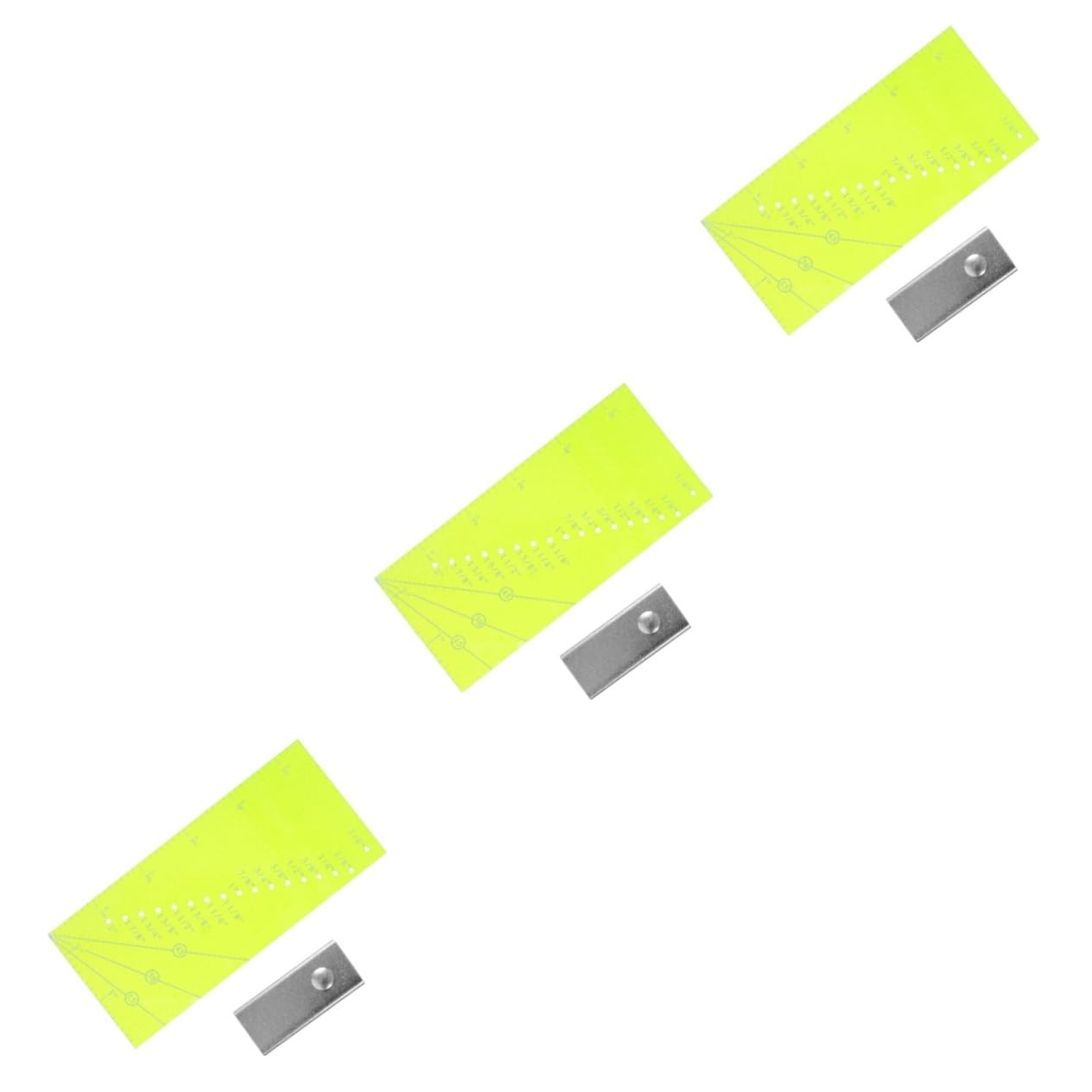 3 Set Righello patchwork per cucire guida alla cucitura di cucitura orlo romper righello per cucire per vestiti scorrevole per principianti plastica NUOBESTY