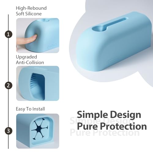 Image of Bathtub Faucet Cover, Soft Silicone Bath Faucet Cover for Kids, Bath Spout Cover for Tub, Faucet Cover for Bathtub Safety, Toddler Bath Tub Spout Protector Cover, Universal Fit (Blue)