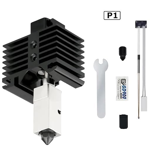 TESSERACT 0.6mm Hardened Steel Nozzle Assembled Hotend Kit for P1 Series | 3D Printing with 1.75 mm Filament | High Temperature Compatible with Bambu P1 Series (Qty - 1 Hotend Kit 0.6mm HS Nozzle)-picture-34