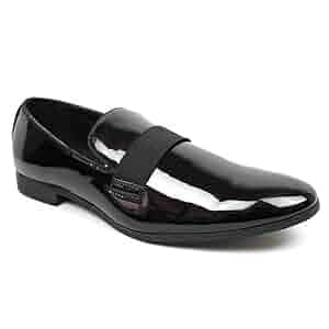 Amazon.com | New Men's Black Patent Leather Tuxedo Slip on
