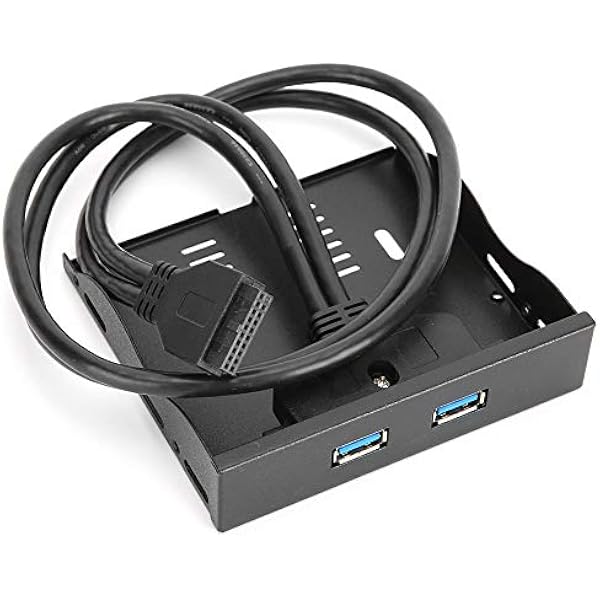 Generic Hub USB3.0 Floppy na Panelu Przednim Szybki 2-portowy moduł rozszerzeń USB3.0 do Komputerów Stacjonarnych Wnęka 3,5 Cala Wytrzymały materiał