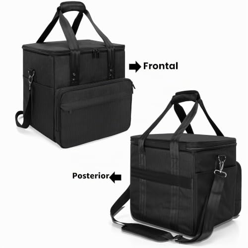 Miniatura 3 de Trunab Bolsa De Transporte Para Discos De Vinilo - Capacidad Para 60 Lp, Estuche Con Separadores Extraíbles, Almacenamiento Para Viajes
