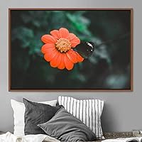 Framed Canvas Wall Art Flora Snapshot Closeup Dark Expressive Farmhouse/Country Floral Multicolor Photography Realism Single - 16x24 inches