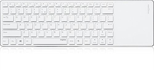 Rapoo 12910 E6700 Tastiera Bluetooth 3.0 Multimediale, 82 Tasti e Touchpad, Inox, Layout Italiano, Bianco