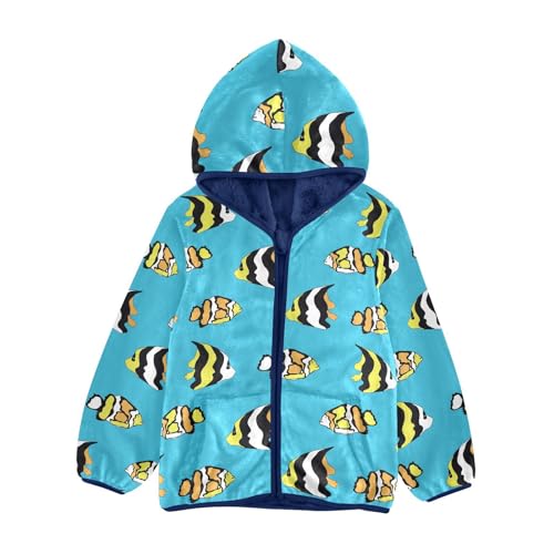 Clownfish Girls Fleece Jacket Girls Fall Jacket Girls Zip Up Hoodie Girls Sherpa Jacket 2-10T