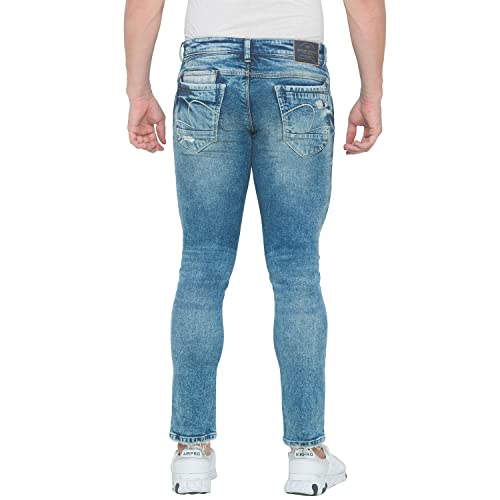 Image of Spykar Men's Low Rise Cotton Skinny Low-Rise Jeans (MACT-01BB-117)