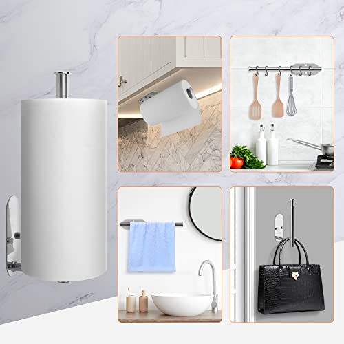 Nhznjk Adjustable Paper Towel Holder, Paper Towel Rack Under Cabinet,Toilet Paper Holder And Wall Mount Towel Rack Stainless Steel Multipurpose Self Adhesive Or Screw Drilling For Kitchen Bathroom #TOP4