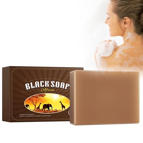 Jabón Negro Africano Orgánico, Jabón Negro Africano 100 G Jabón Hidratante Africano Negro Contra El Acné Y Las Manchas Oscuras, Jabón Negro Crudo Para Todo Tipo De Piel, Hecho A Mano