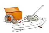 Tractel Griphoist Rescue Kit | 2 Ton - 4000 lbs. Weight Capacity | 60ft. Lift Galvanized Wire Rope | Heavy Duty Portable Manual Hoist | Wire Rope Slings | Man Riding Hoist | TU28K