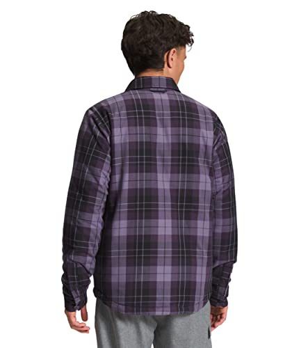 The North Face Men's Fort Point Insulated Flannel Ski Jacket, Tnf Black/Dark Eggplant Purple Large Icon Plaid 2, Large #TOP2