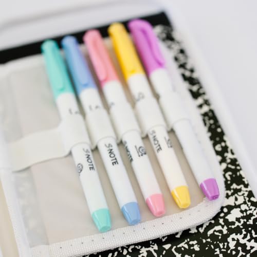 Image of Maple & Lark Bliss Bins - Hard Sided Clear Zipper Case for Storage - Professional-Grade Plastic Clear Zipper Pencil Case, Toiletry Pouch, Travel Organizer, Cosmetic Bag, Activity Bin (2 Pack) (White)
