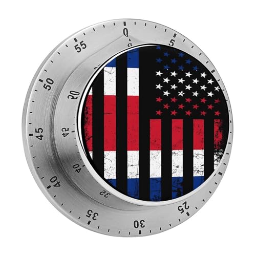 ZMYAPQO Costa Rican American Flag Costa Rica Roots Kitchen T