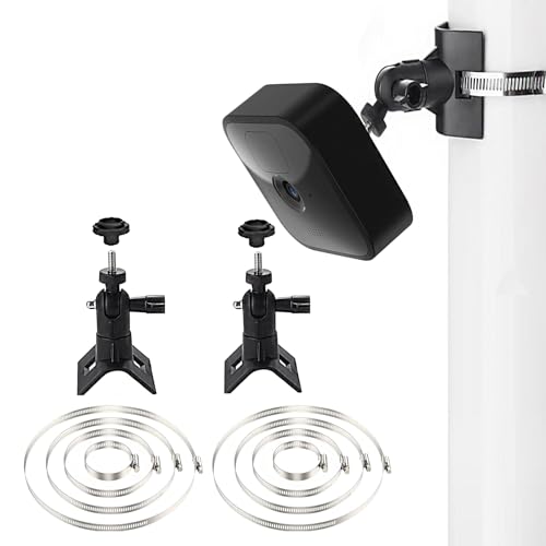Supporto da parete regolabile a 360°, per Blink 4. Gen/3. Gen/Blink XT/XT2/Mini, telecamera interna per esterni, scarico/tubo in acciaio per la casa, sistema di sicurezza di montaggio con 4 anelli di