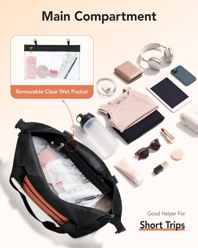Weekender Bags for Women, Stylish Travel Duffel Bag with Removable Waterproof Pouch & Adjustable Strap, Lightweight Overnight Bag for Airplane, Weekend Trip4