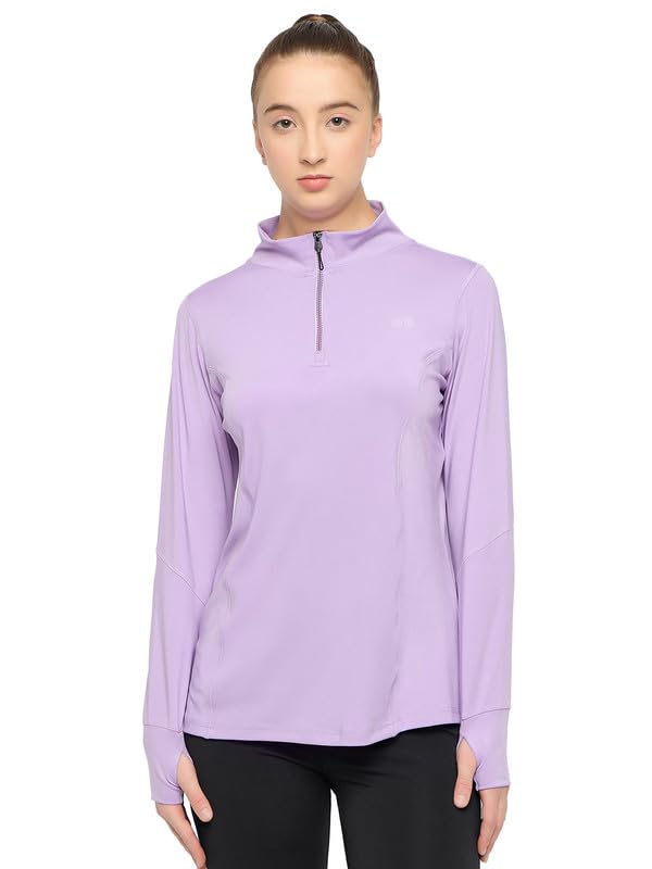 Women's Polyester Standard Length Snug Fit Active Jacket with Thumb Holes