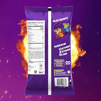 Takis Fuego Rolled Spicy Tortilla Chips, Hot Chili Pepper Lime Flavored, Multipack Box 14 Bags, 9.9 Ounces Each