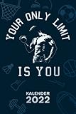 KALENDER 2022 A5: für Fitnessportler - Fitness Motivation Terminplaner mit DATUM - Fitness Organizer für Termine - Wochenplaner von Januar bis Dezember - 1 Woche auf 2 Seiten mit Kalenderwoche
