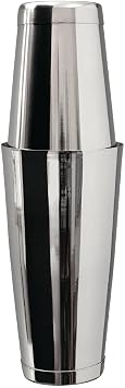 Beaumont Mezclar Tin on Tin Boston Shaker - Mirror Finish Stainless Steel, Unique Sound, Professional Cocktail Mixing Tool for Bartenders, Mixologists, Bars, Pubs