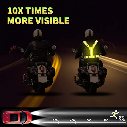 Colete refletivo de LED, colete de corrida recarregável por USB de alta visibilidade, luz de 6 a 11