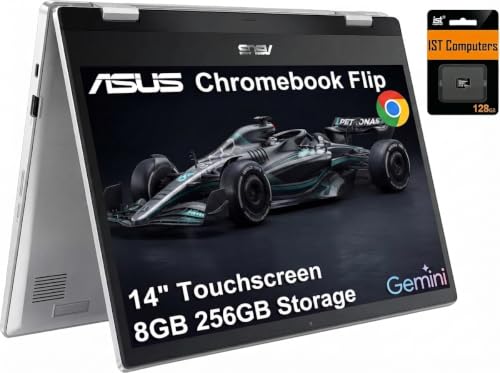 Image of ASUS Chromebook Flip CX1, 14 inch 2-in-1 Laptop, Intel Celeron N4500, 8GB RAM