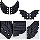GORGECRAFT 2 Paar Schwarze Schuhflügel Dekorationen Charms Stoff Engelsflügel Schuhe Schnürsenkel Zubehör Für Halloween Stiefel Schlittschuhe Turnschuhe Canvas Sport Roller PU Punk Schuhe