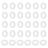 PATIKIL 30 Stück PTFE Flachdichtungen 0,31 ID x 0,59" OD x 0,08" Dicke Dichtungsabstandshalter Flanschdichtung für Maschinenrohre Ventile Öl- und Gasindustrie, Weiß (8x15x2mm)