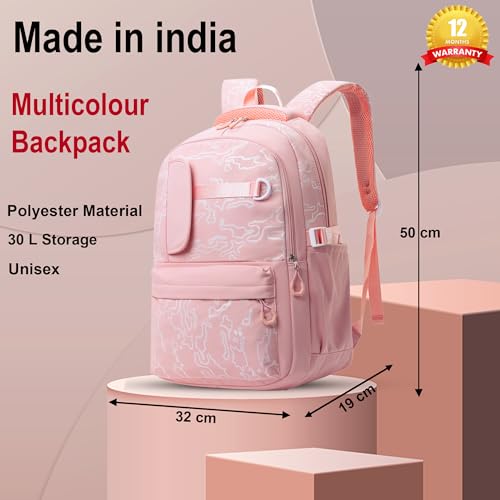 Image of Tinytot 30 Litre, Stylish & Trendy Water Resistant Hi Storage School Collage Travel Laptop Backpack Bag for Boys, Girls, Mens & Womens, 20 Inches (Black)