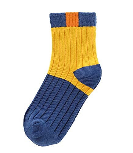 FOFJR Kid's Knitted Socks Autumn Winter Boys Half Cushion Ankle Socks 5 Pack (12-15 Years)4