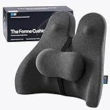 Align Labs Lumbar Support Pillow for Office Chair - Lower Back Pain Relief Cushion with Adjustable SpineAlign™ Bolster, Memory Foam Pillow for Car, Couch, Gaming Seats - Dual Straps, Dark Grey