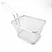 Stainless Steel Mini French Fries Basket Square Fryer Baskets, FDA Grade Kitchen Cooking Tool Food Presentation Tableware (Large 5inch 2pcs pack)