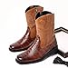 UPUPCOS Men'S Snake-Embossed Cowboy Boots Embroidered Western Boots Fashionable Mid-Calf Boots